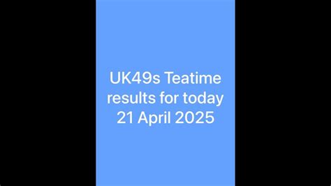 teatime results 2018 today